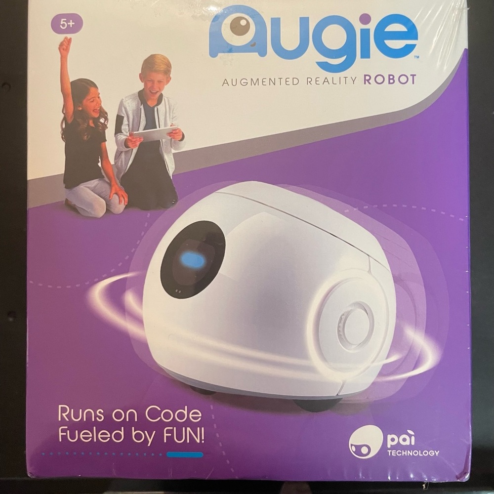 NEW IN BOX - Augie Augmented Reality Robot. Runs on Code fueled by fun!